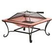 copper fire pit, fire pit, patio fireplace, free cover